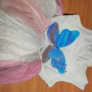 Sequin butterfly simple style dress